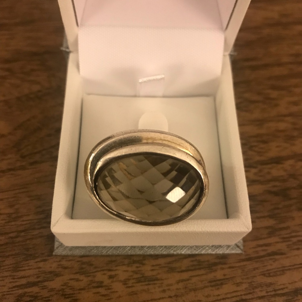 Smoky Quartz sterling silver ring